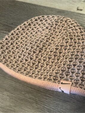 Nike Blush Pink Mesh Knit Beanie